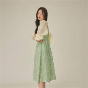 七格格  碎花吊带连衣裙   BMB2203H