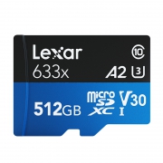 Lexar 雷克沙 633X MicroSDXC TF存储卡 512GB