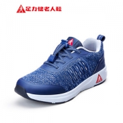足力健 中老年 鲨鱼鳃网面透气 运动鞋