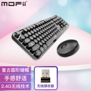 PLUS会员：MOFii 摩天手 sweet 无线键鼠套装 黑色