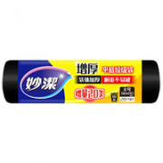plus会员！MIAOJIE 妙洁 大号加厚平口垃圾袋 50*60cm 15L 24只