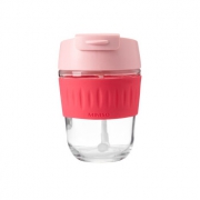 京喜APP：MINISO 名创优品 带吸管玻璃杯随手杯 350ml