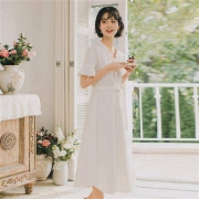 茵曼  女士绣花短袖连衣裙  1802859