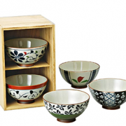 日本产！Saikaitoki 西海陶器 京古染系列 手绘陶瓷饭碗5件套 直邮含税到手￥187.07