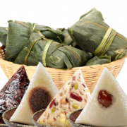 鲜香软糯！RUIZHAN   睿展 豆沙红枣黑米粽子蜜枣糯米八宝粽子组合装  100g*5