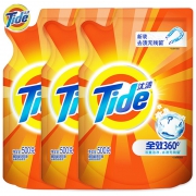 汰渍 Tide 洁净除菌洗衣液（洁雅百合香）500G*3袋*6件