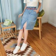 Meters bonwe 美特斯邦威 758W4011637920P941338 女士牛仔裙