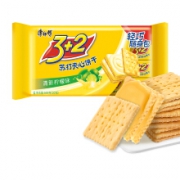 康师傅 3+2苏打夹心饼干 清新柠檬味 500g*8件