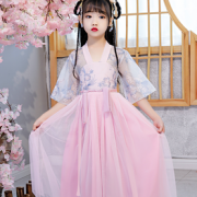 甜美小淑女！葫芭菈 女童汉服超仙樱花公主连衣裙