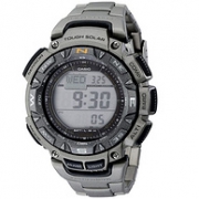 CASIO 卡西欧 PAG240T-7CR 男士太阳能手表 50.9mm 灰盘