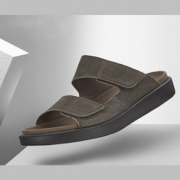 41码！ECCO 爱步 Flowt Slide 男士真皮沙滩凉拖鞋 540154 到手￥401.44