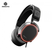 PLUS会员：steelseries 赛睿 Arctis Pro 幻彩专业版 耳罩式头戴式有线耳机 黑色