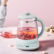 高硼硅玻璃，防裂防烫，4段温控：美的 多功能养生壶 1.5L