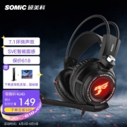 SOMiC 硕美科 G941 耳罩式头戴式有线耳机 黑色