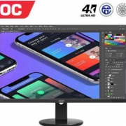 AOC 27英寸 4K 高清IPS显示器 U2790VQ 不带音响不支持升降