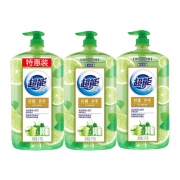 88VIP：超能 离子去油 洗洁精 1kg*3瓶*5件