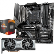 MSI 微星 MAG B550M MORTAR迫击炮主板+AMD R7 5800X 处理器+AMD RADEON RX 6700 XT显卡套装