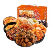 天猫超市 百草味 肉类零食大礼包  580g 10种美味33小包