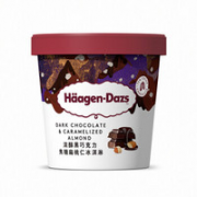 PLUS会员！Häagen·Dazs 哈根达斯  浓醇黑巧克力焦糖扁桃仁 冰淇淋 100ml
