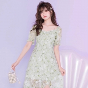 MG小象 茶歇 碎花连衣裙