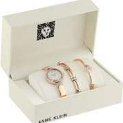Anne Klein 安妮·克莱恩 AK/3294RGST 施华洛世奇水晶 女士手镯手表套装 到手235.24元