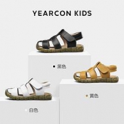 YEARCON 意尔康 男童包头牛皮凉鞋 26-33码 三色选择
