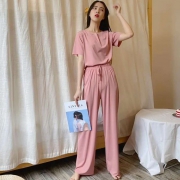 珍珠环 冰丝家居服套装