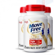 美国进口 Schiff MoveFree Ultra骨胶原维骨力 白瓶 超浓缩 75粒*3瓶