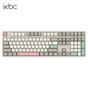 iKBC C210 有线机械键盘 108键 红轴 工业灰