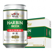 哈尔滨 醇爽啤酒 330ml*24听 整箱装