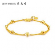 CHOW TAI SENG 周大生 光珠黄金手链 4.29g