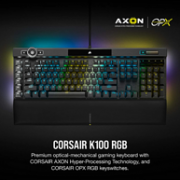 销量第一！CORSAIR 美商海盗船 K100 RGB 机械键盘 Cherry银轴