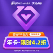 爱奇艺 星钻VIP会员 12个月 通杀爱奇艺所有付费产品