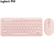 罗技 K380键盘  Pebble鼠标 无线键鼠套装 粉色