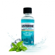 李施德林(Listerine) 漱口水 冰蓝劲爽口味100mL+ DARLIE 黑人 白·酵素 清新薄荷 牙膏 120g