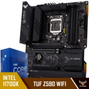 PLUS会员：ASUS 华硕 TUF GAMING Z590-PLUS WIFI主板 + intel 英特尔 酷睿 i7-11700K 盒装处理器 板U套装