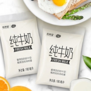 新希望 透明袋纯牛奶 180ml*12袋