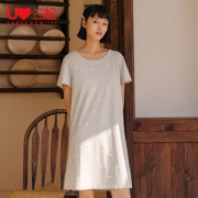 三枪 女款 纯棉睡裙 可爱宽松家居服