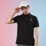 度堡伦 男士纯色修身 商务休闲Polo衫