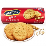 麦维他（Mcvitie's）原味全麦粗粮酥性消化饼干 400g*8件
