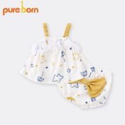 pureborn 博睿恩 女宝宝 短裤短袖套装