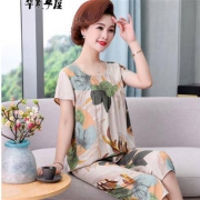华夏子屋    妈妈套装  棉绸夏季家居服
