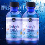 88VIP！NORDIC NATURALS 挪威小鱼 鱼油宝宝鳕鱼鱼肝油DHA滴剂60ml/瓶*2