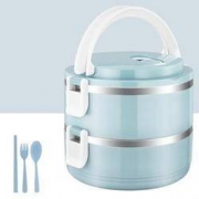 双层不锈钢饭盒 1400ml