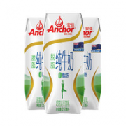 3.6g高蛋白！Anchor 安佳 脱脂纯牛奶 250ml*3盒