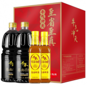 千禾 酱油料酒 春曲原酿生抽1.28L*2+葱姜料酒500ml*2