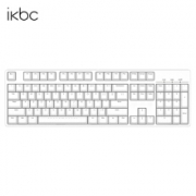 PLUS会员：iKBC C104 104键 有线机械键盘 正刻 白色 Cherry红轴 无光