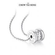 CHOW TAI SENG 周大生 S925银车花小蛮腰项链