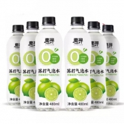 京东极速版：惠寻 柠檬味无糖苏打水饮料 480ml*6瓶
