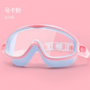 儿童大框泳镜 马卡粉